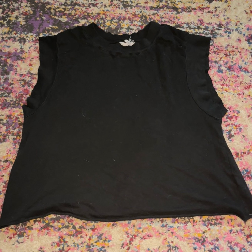 Black sleeveless top